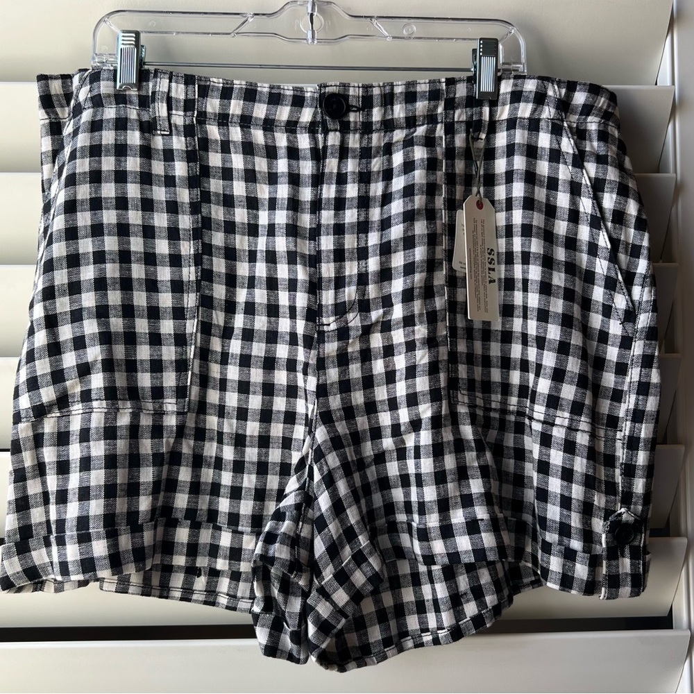 Sanctuary - NWT - 16W - Stylish Black and White Checkered Women's Shorts